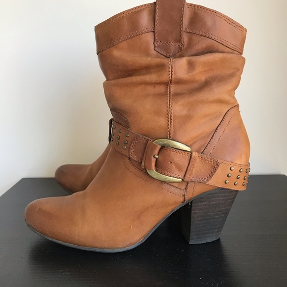 Aldo Leather Mid-calf Boots with Buckle - Picture 4 of 8